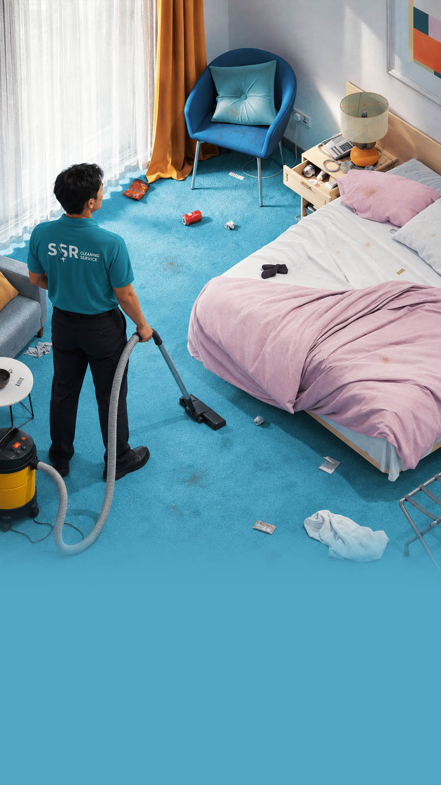 SSR Cleaning Service Mobile Hero Background